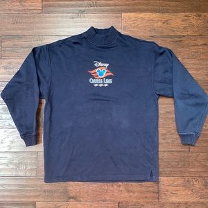 NWT NOS VTG Disney cruise line Mickey embroidered turtleneck pullover sweater XL